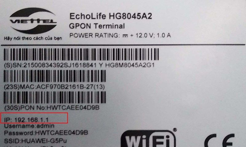 Đổi pass Wifi Viettel bằng trình duyệt web