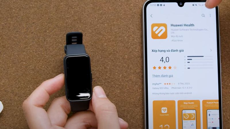 kết nối huawei band 8 với android
