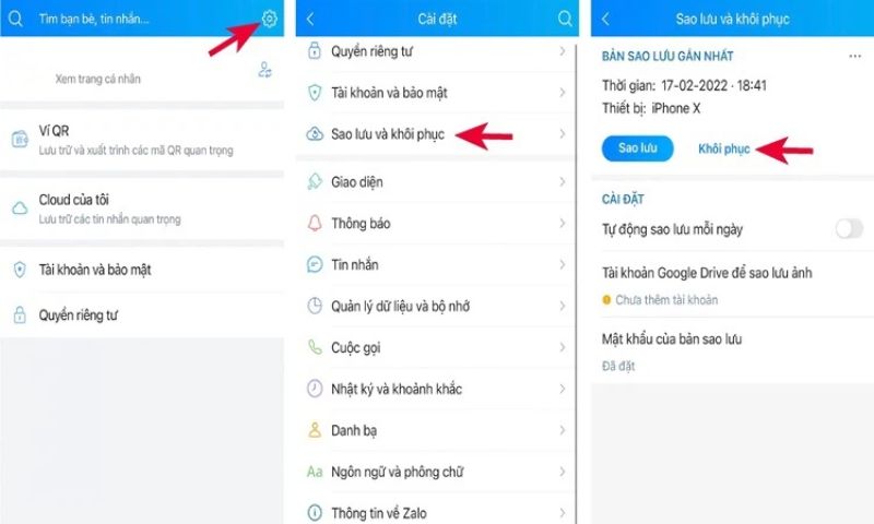 cách khôi phục tin nhắn zalo đã xóa