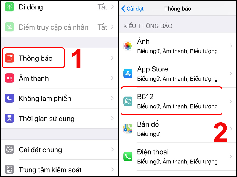 Hướng dẫn tắt thông báo từ cài đặt iPhone