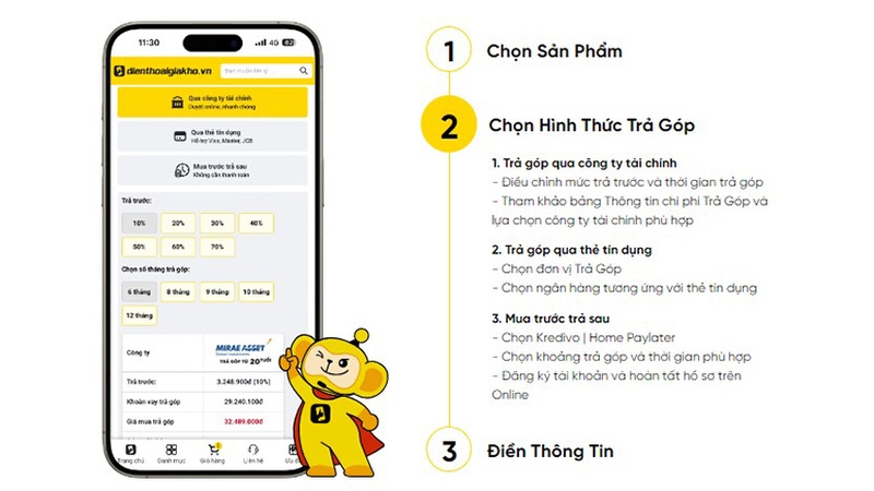 Bước 3: Đăng ký mua iPhone 15 Pro Max trả góp