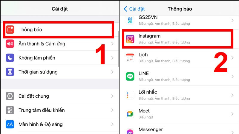 Quản lý thông báo cho từng ứng dụng