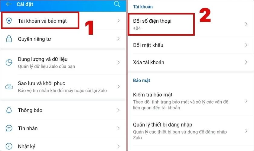 Tài khoản và bảo mật