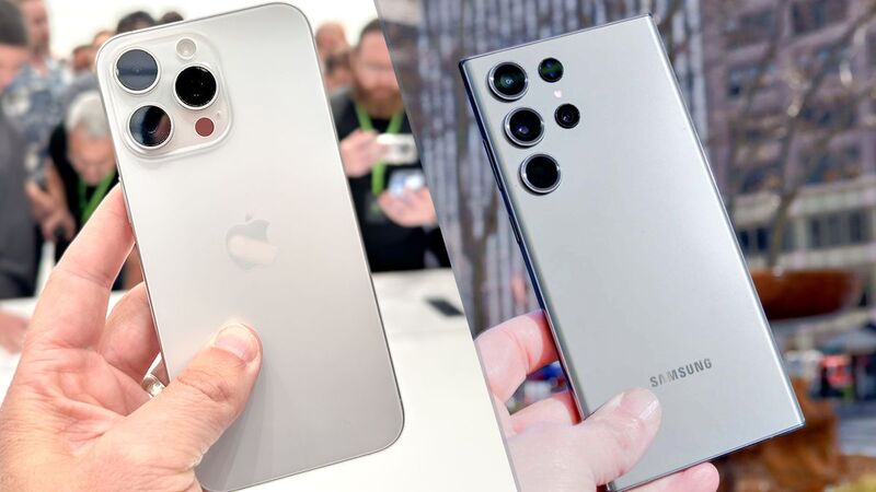 Ngoại hình iPhone 15 Pro vs Samsung S24 Ultra sang chảnh