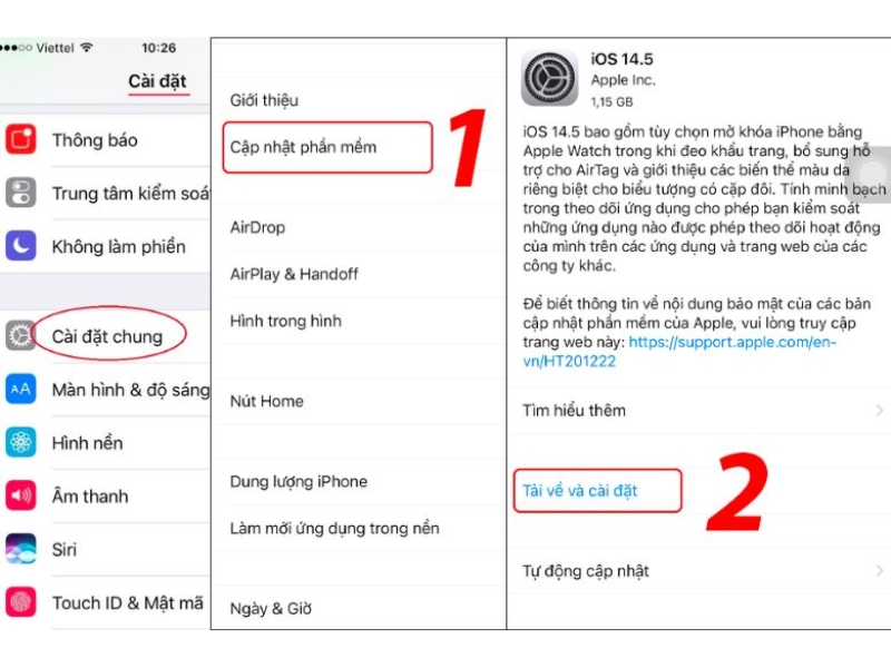 Cập nhật phiên bản mới nhất cho iPad