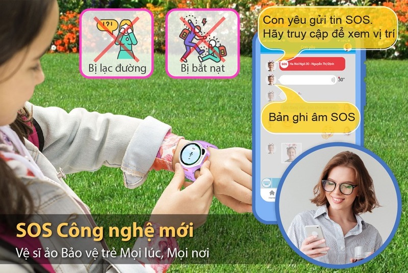 Tính năng SOS an toàn cho trẻ nhỏ