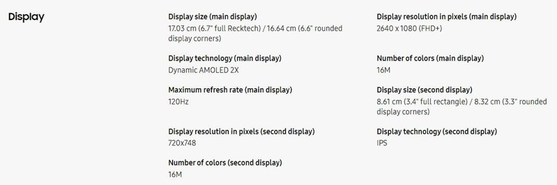 Galaxy Z Flip 6 sử dụng màn hình Amoled