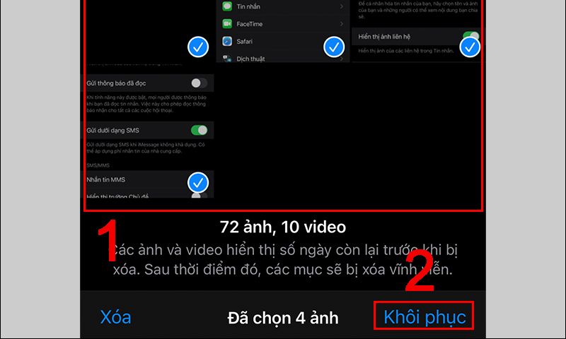 cách khôi phục ảnh đã xoá trên iphone