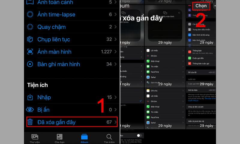 cách khôi phục ảnh đã xoá trên iphone