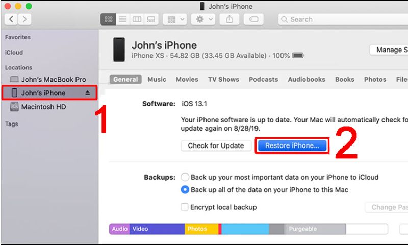 Khôi phục ảnh đã xóa từ Finder