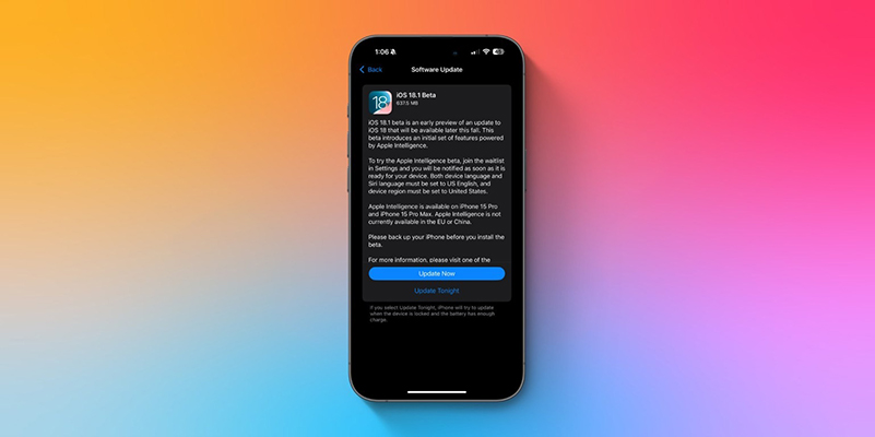 iOS 18.1 beta 1