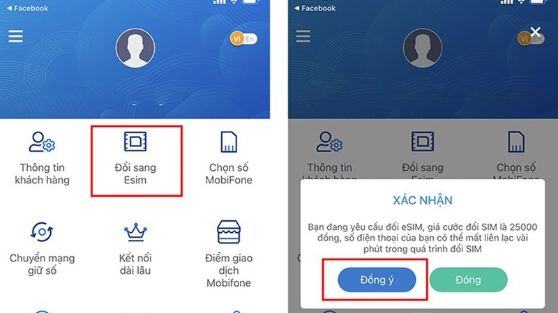 Cách đổi eSIM MobiFone trên iPhone 1