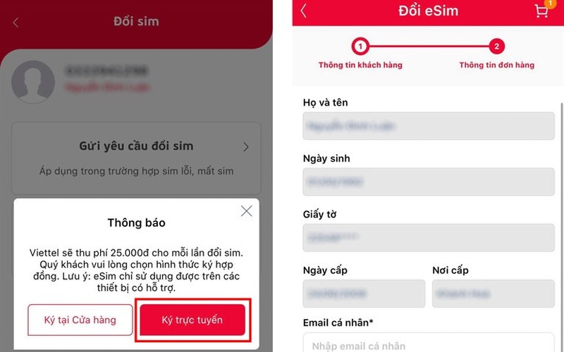 Cách đổi eSIM Viettel trên iPhone 3