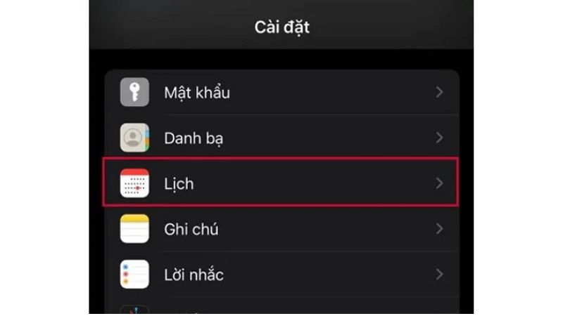 cách cài lịch âm trên iphone