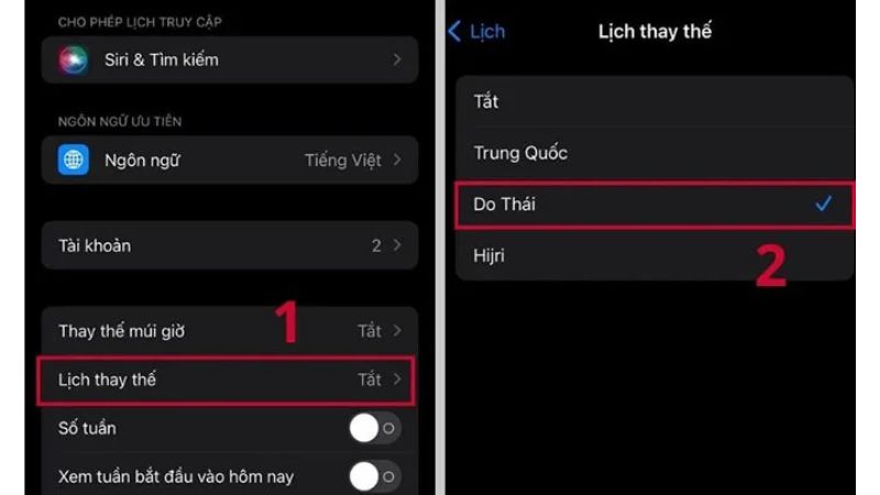 cách cài lịch âm trên iphone