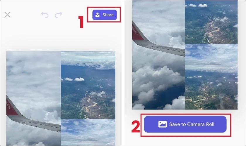 share và chọn Save to camera roll