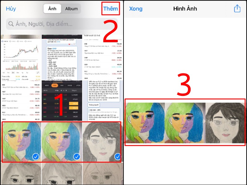 Chọn nhiều ảnh