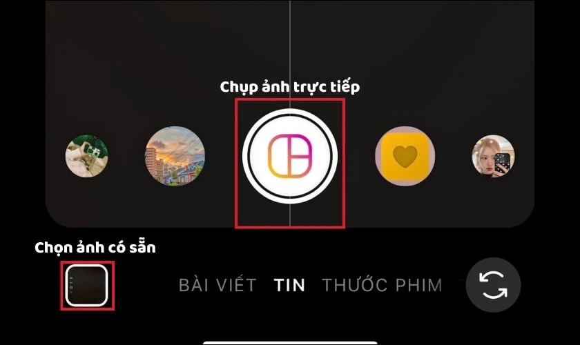 Nhấn vào biểu tượng "Chọn ảnh"