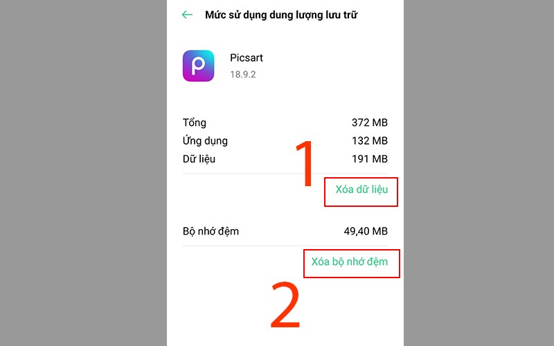 Xóa dữ liệu và Xóa bộ nhớ đệm