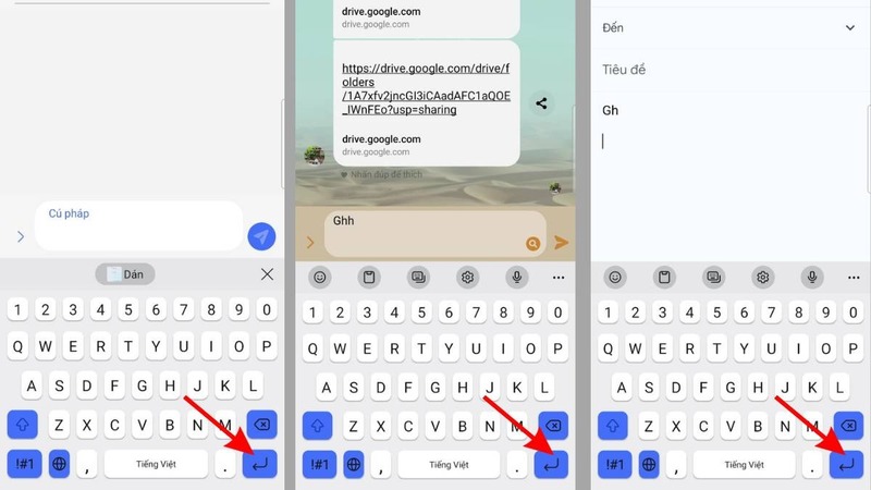 Cách viết xuống dòng trên điện thoại Android