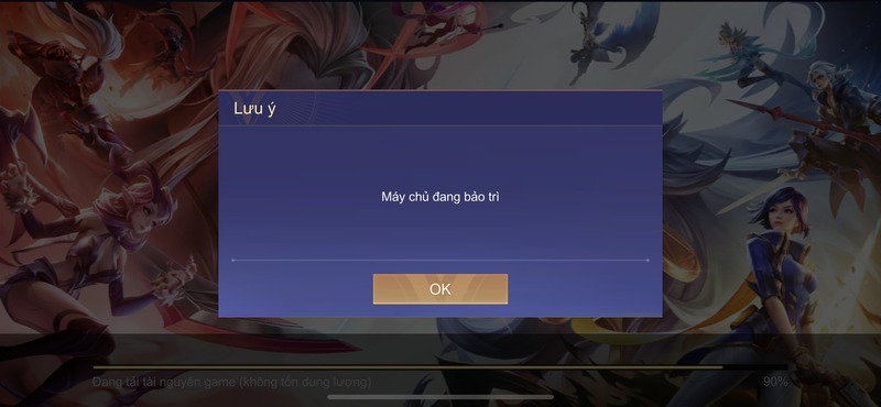 Máy chủ game đang bảo trì