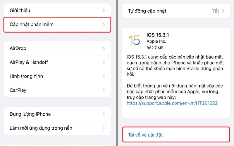 Phiên bản phần mềm cũ