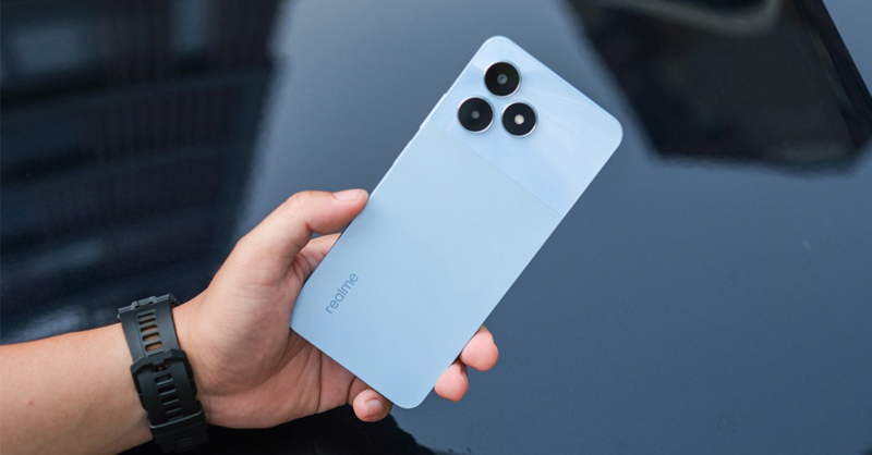 Mặt lưng Realme C60 được thiết kế đặc biệt