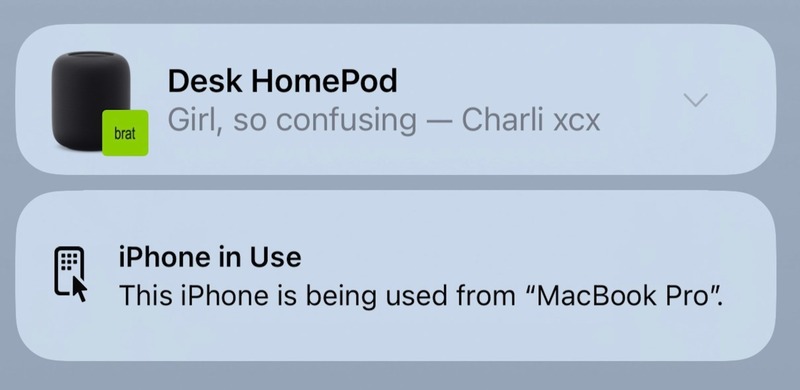 Màn hình khóa khi sử dụng iPhone Mirroring