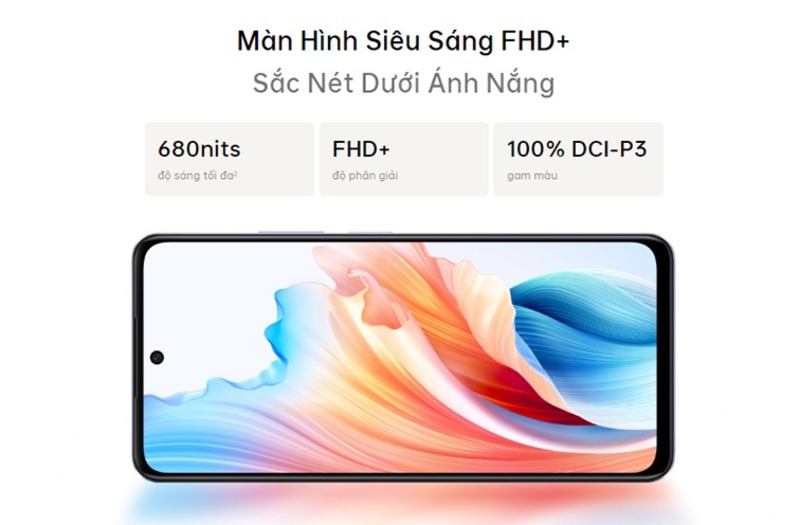 Trang bị màn hình 6.72 inch FHD+