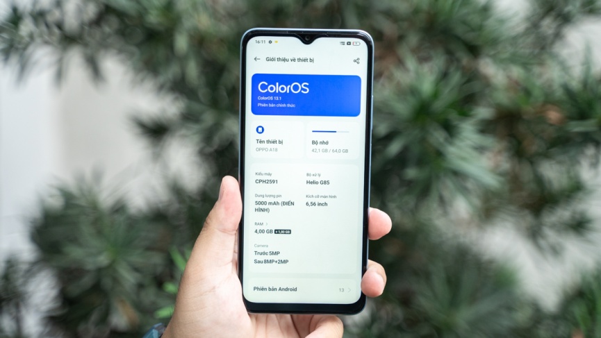Đánh giá các tính năng khác trên Oppo A18