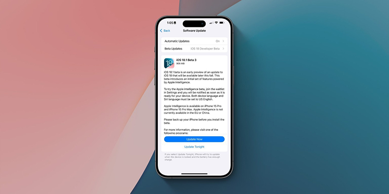 iOS 18.1 beta 3