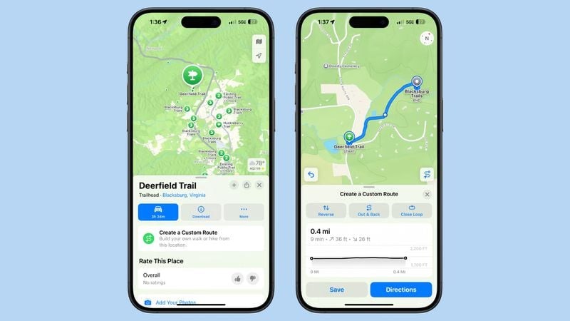 Tuyến đường tùy chỉnh trên Apple Maps