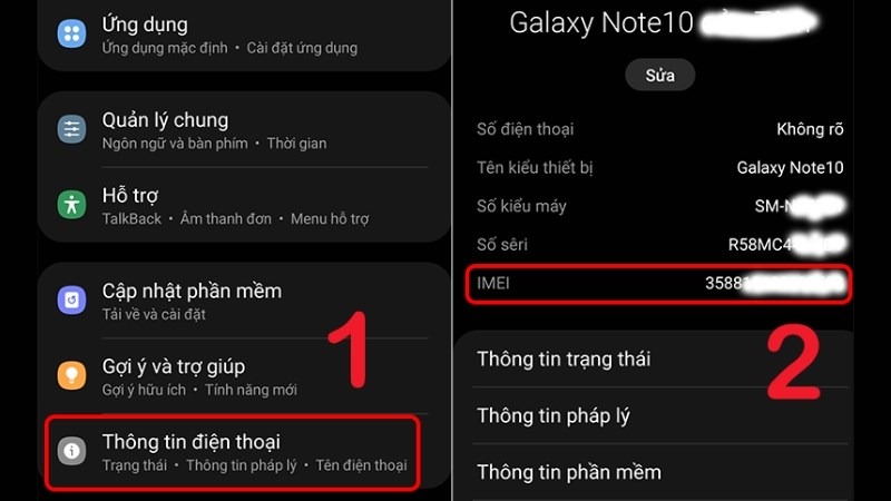 Kiểm tra IMEI Samsung chính hãng