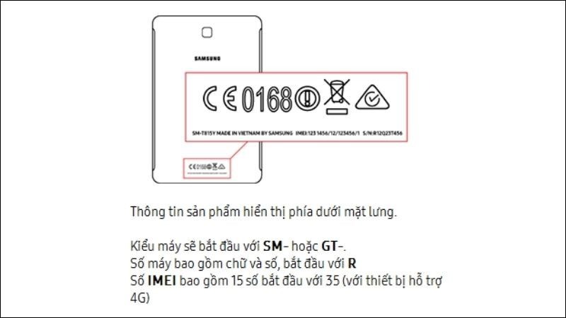 Kiểm tra IMEI Samsung chính hãng trên máy tính bảng