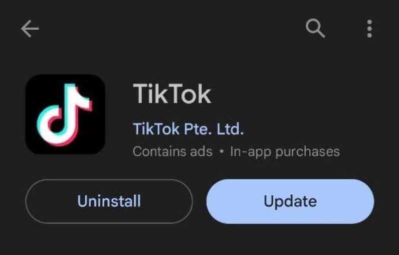 cập nhật ứng dụng tiktok