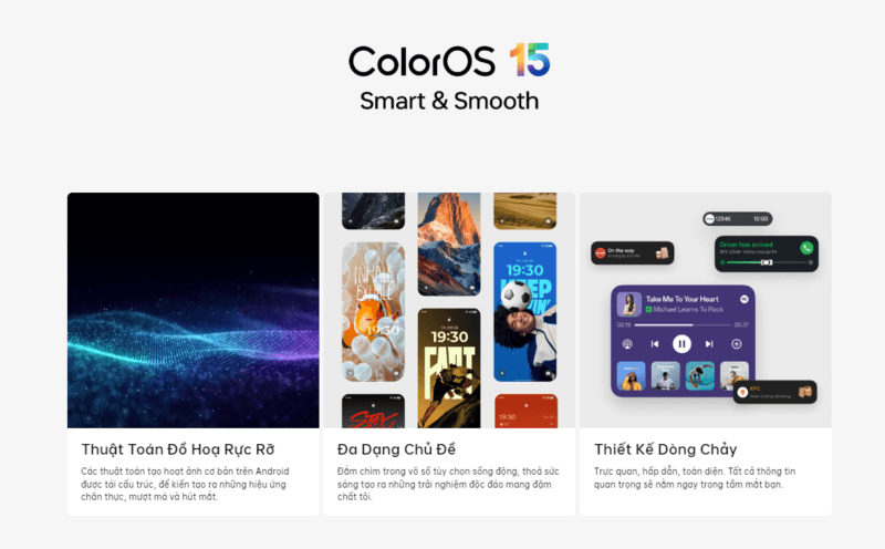 Chạy trên ColorOS 15, tích hợp nhiều tính năng thông minh