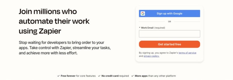 Zapier – Tự động hóa nhiệm vụ