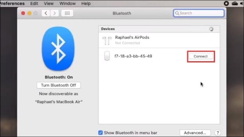 cách kết nối chuột bluetooth với macbook