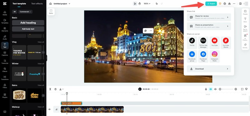 Cách sử dụng CapCut online để chỉnh sửa video 3