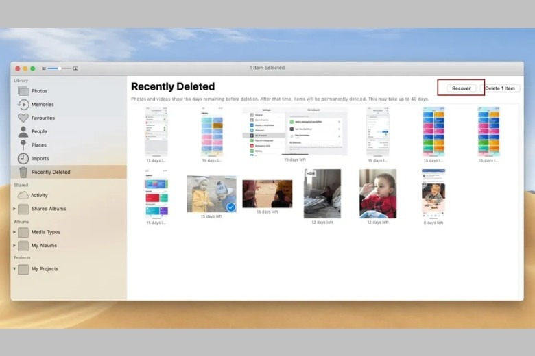 Khôi phục ảnh đã bị xóa trên Macbook