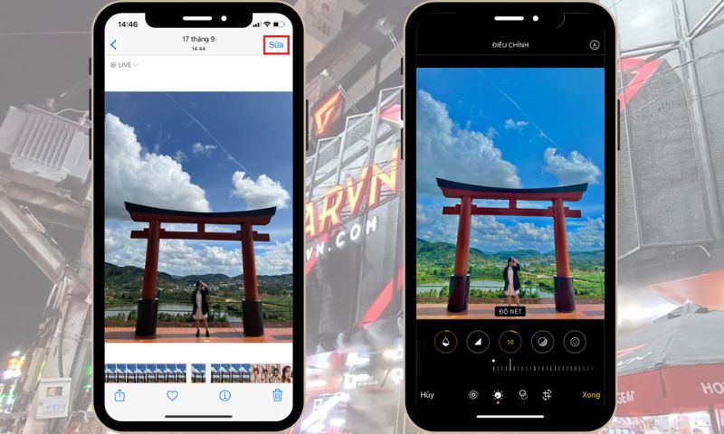 công thức chỉnh ảnh trên iphone đối với ảnh ngoài trời