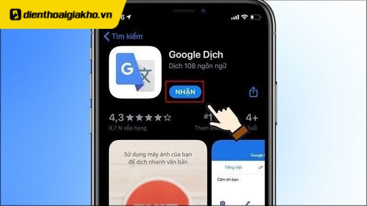 Google dịch hình ảnh miễn phí trên điện thoại