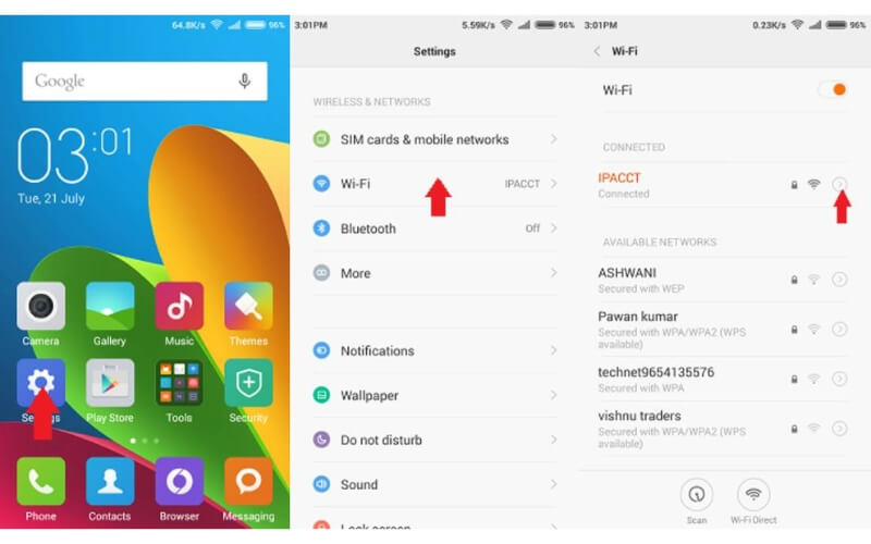 Cách quét mã QR wifi trên điện thoại Xiaomi