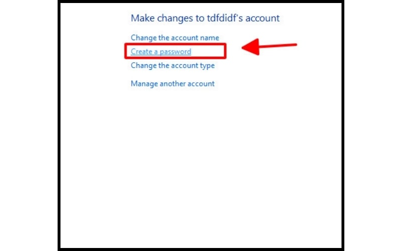 Nhấn vào Create a password để tạo mật khẩu mới-min