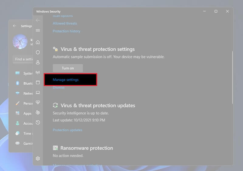 Cách tắt Windows Defender qua Menu Settings 3