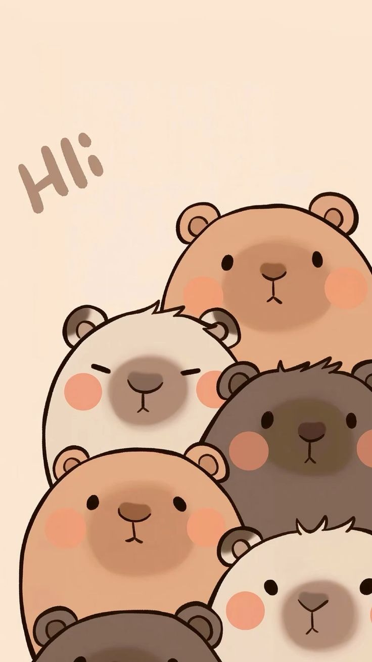 hình nền capybara cute cho máy tính