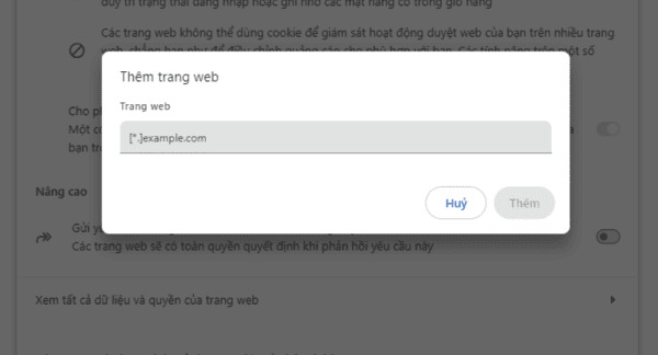 Thêm ngoại lệ cho Google Drive