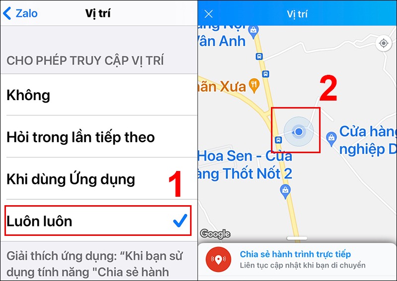 xác định vị trí hiện tại của tôi