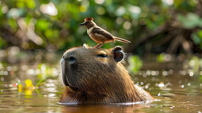 hình nền capybara cute cho máy tính