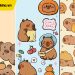 hình nền capybara cute cho máy tính